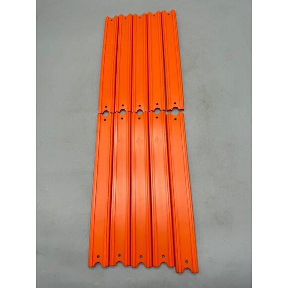 hot wheels lot of 10 Orange straight Track Pieces No Connectors 12" READ - Picture 4 of 6